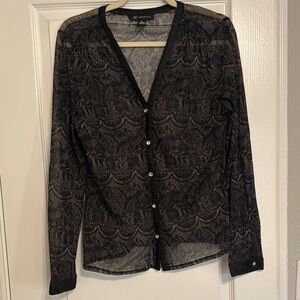 INC Elegant Black Lace Women's Top